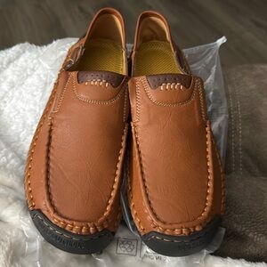 NIB LIGHT BROWN MENS SIZE 48 or US 14 DRESS SHOES